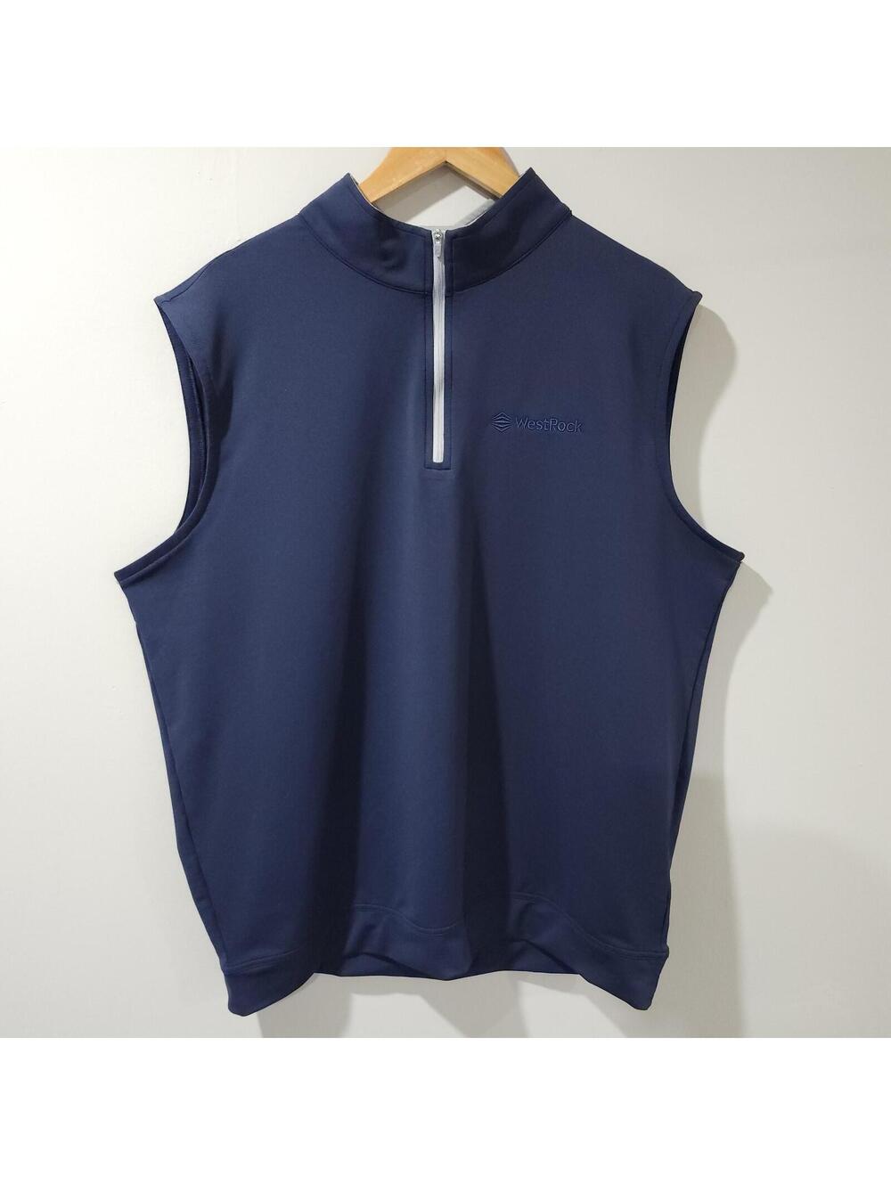 Peter Millar Galway Loop Terry Stretch Performance Quarter Zip Golf Vest XL